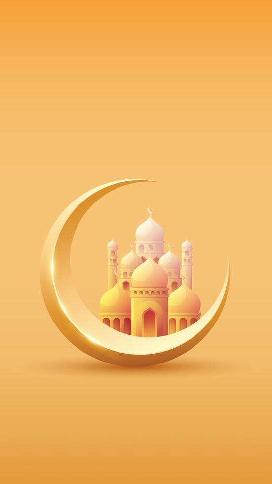 Modern Abstract background with islamic ornament, arabic geometric texture. Golden gradient background vector
