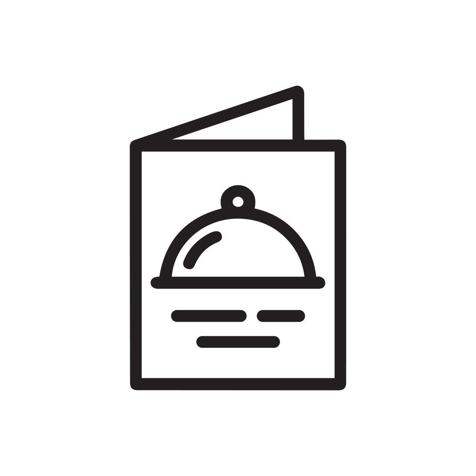 Restaurant Menu Icon with Food Cloche Illustration vector