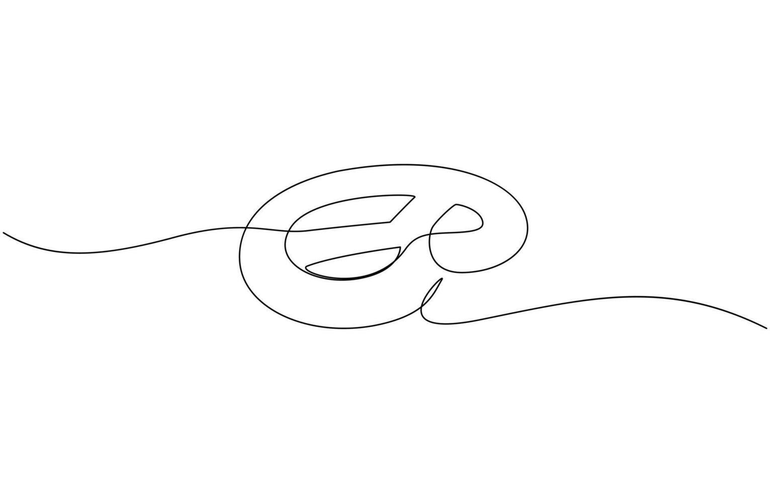 One line continuous pretzel bakery symbol concept. Silhouette bread salty German snack icon. Digital white single line sketch drawing pro illustration vector