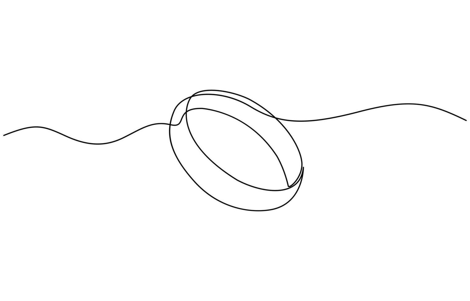 Continuous line drawing. Wedding rings. Black isolated on white background vector