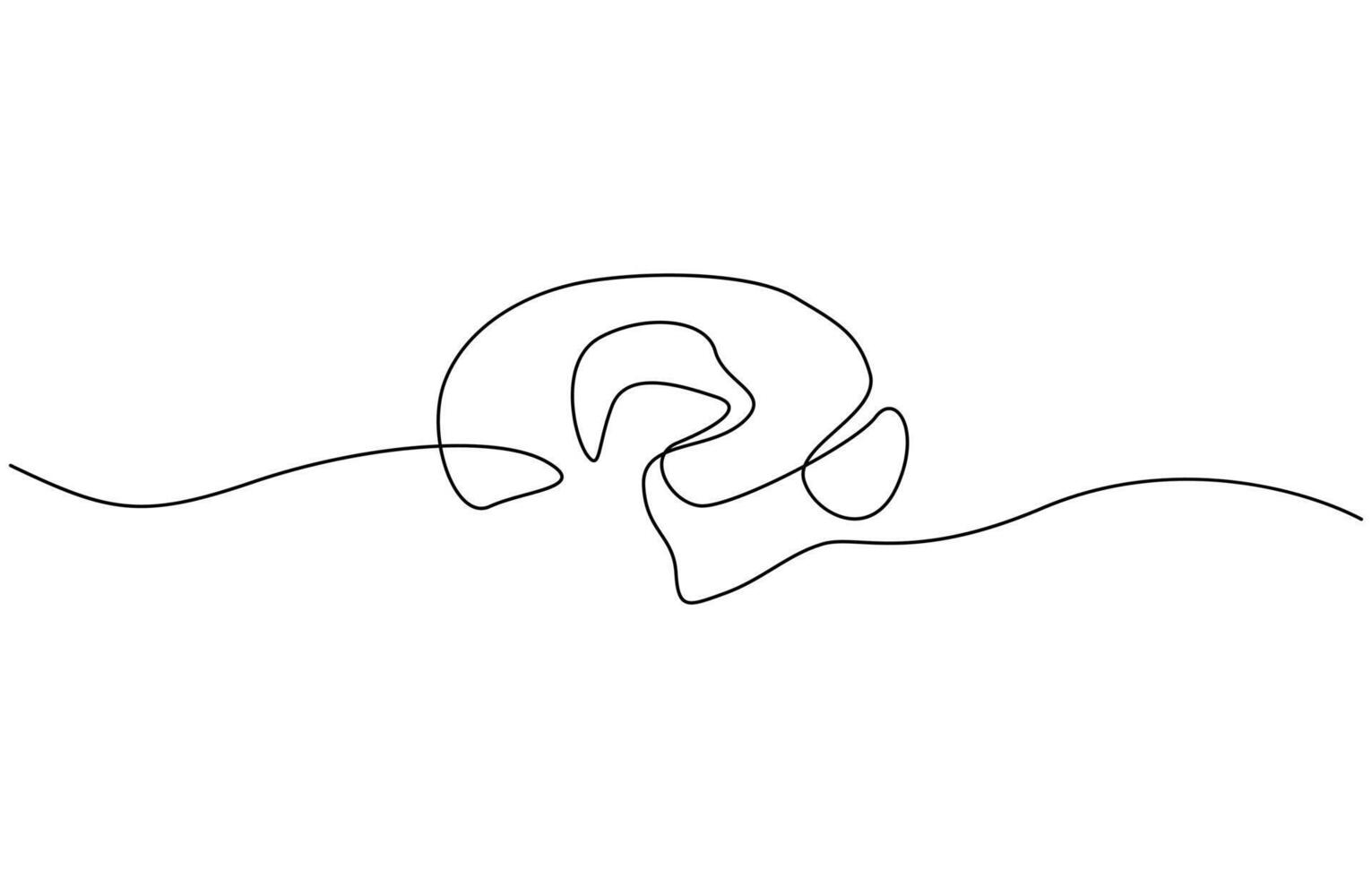 Donut for desset outline drawing illustration. one continuous line drawing of donut cake. Continuous one line drawing sweet donut. Dessert concept. Single line draw. vector
