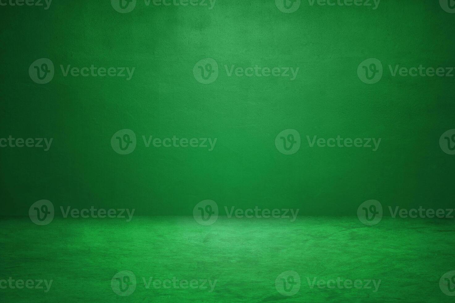 Green concrete room with spotlight background, perfect for a backdrop. photo