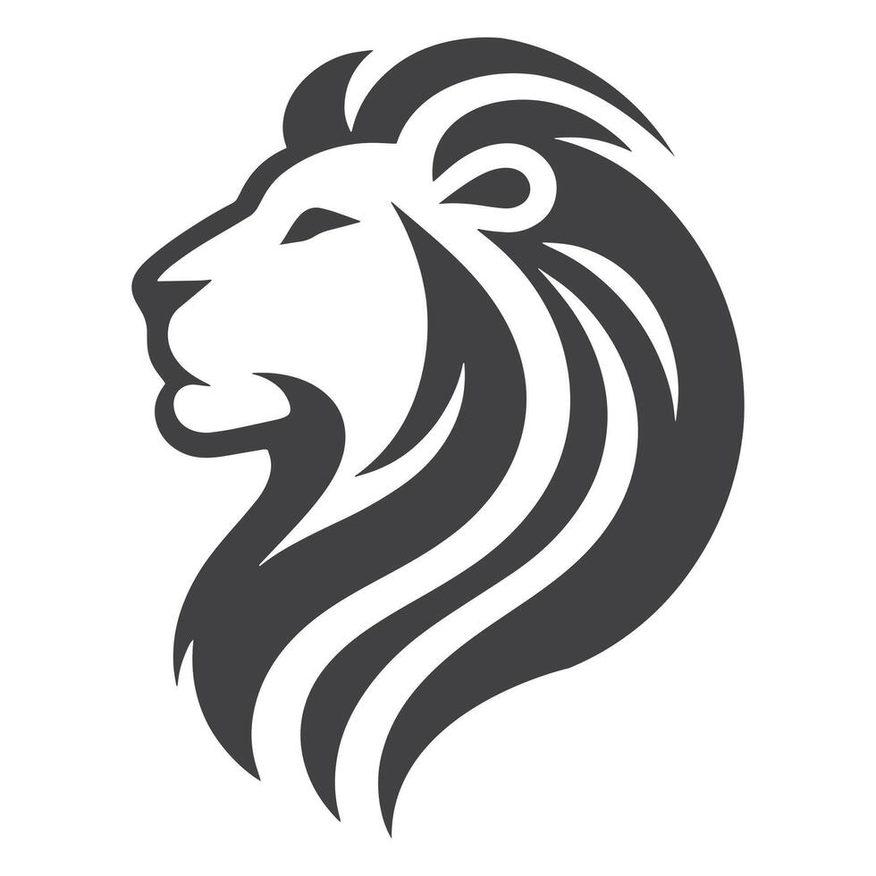 Wild lion illustration on white background vector
