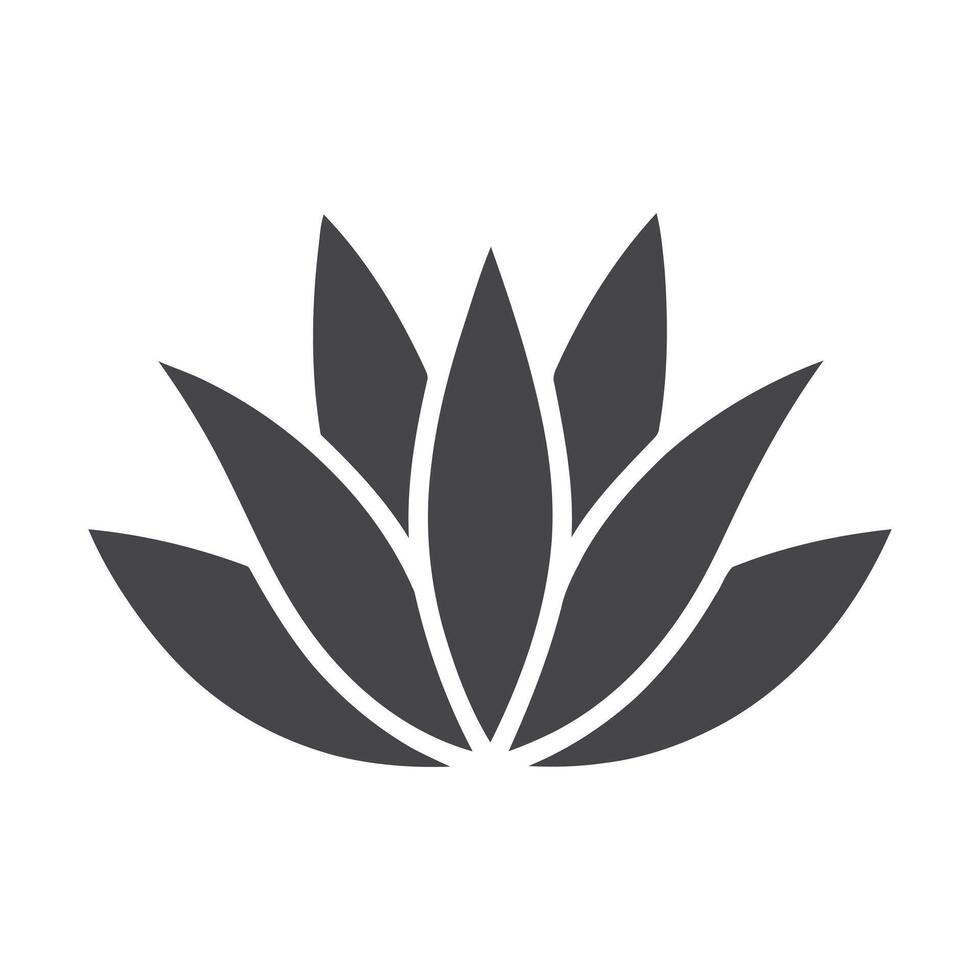 Elegant Dark Gray Lotus Flower Silhouette Isolated on White Background Symbolizing Purity Spirituality and Rebirth for Design Projects and Creative Visuals vector