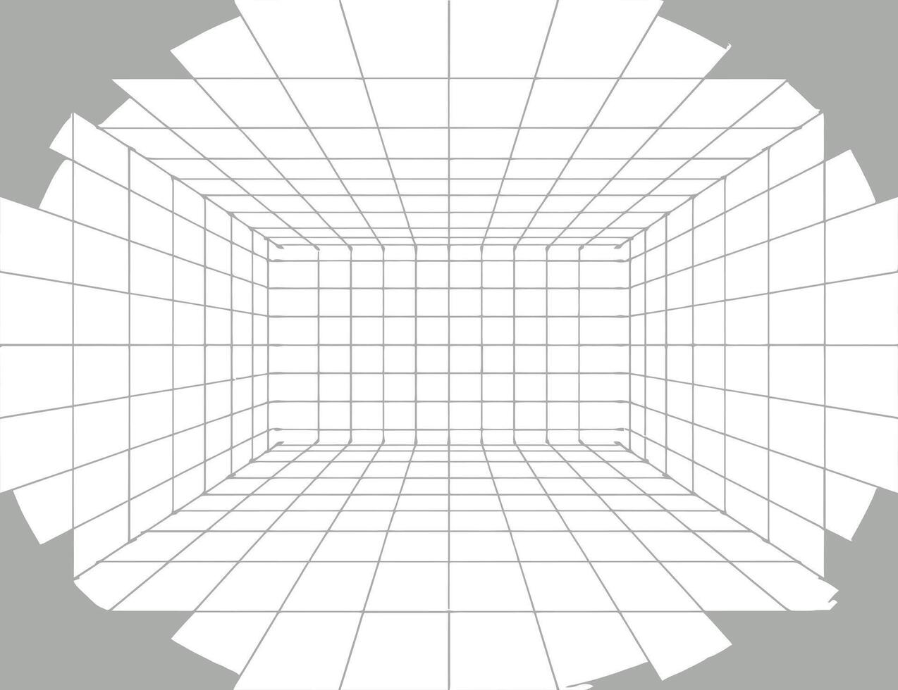 Perspective Grid Pattern Showing a Room with Square Tiles vector