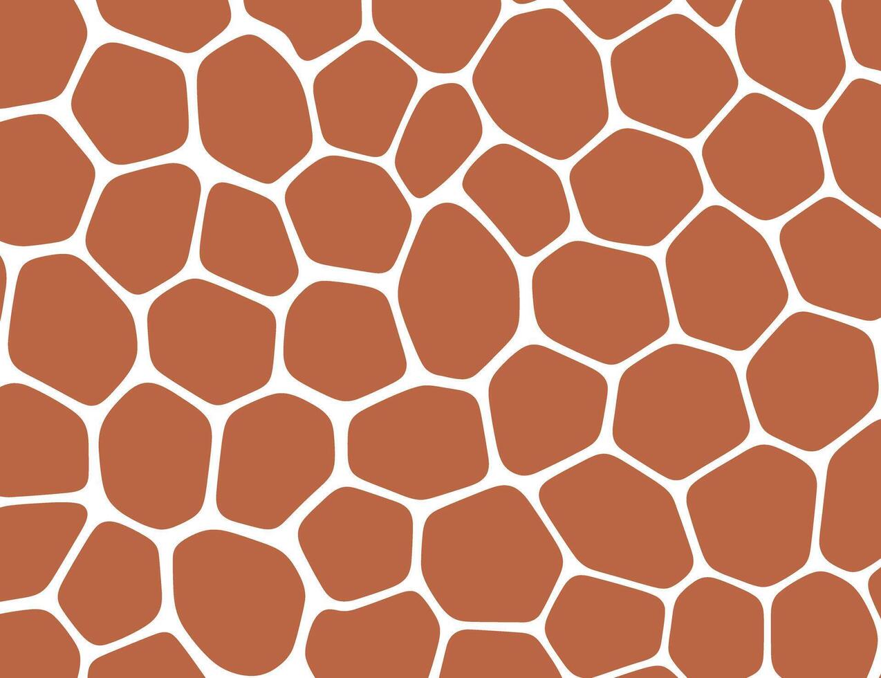 Abstract Giraffe Skin Pattern in Terracotta and White vector