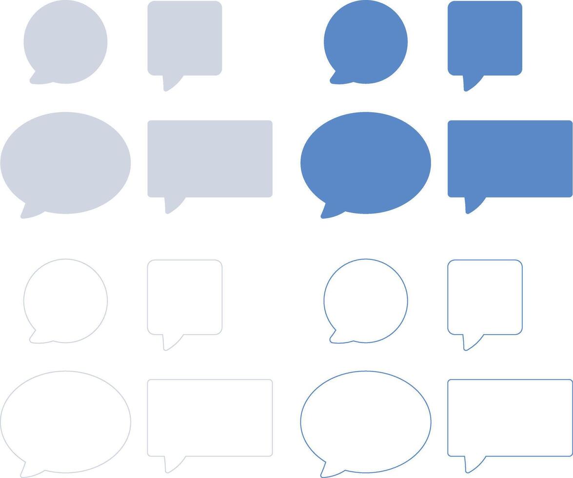 Speech bubbles set vector