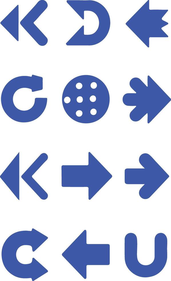 Arrow icons set vector