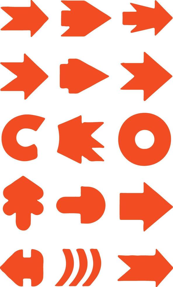 Various arrows on a white background vector