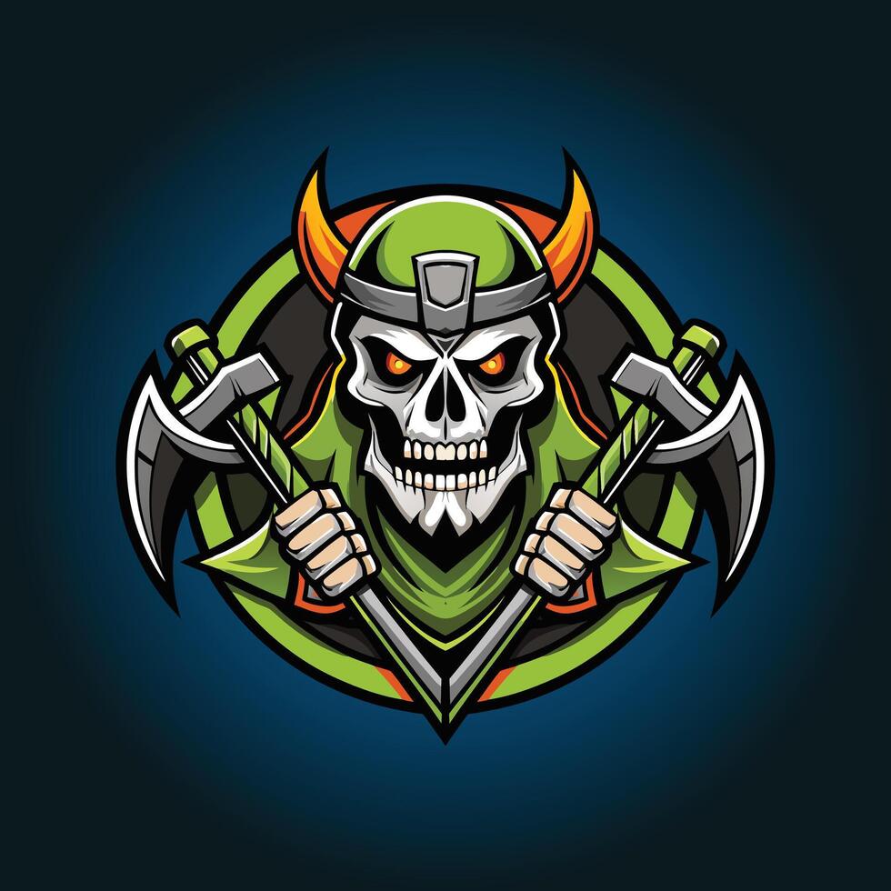 Green Mascot logo creative design vector