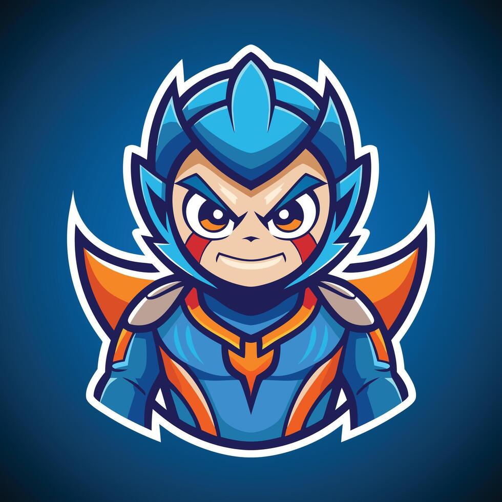 Cartoon man head mascot logo vector