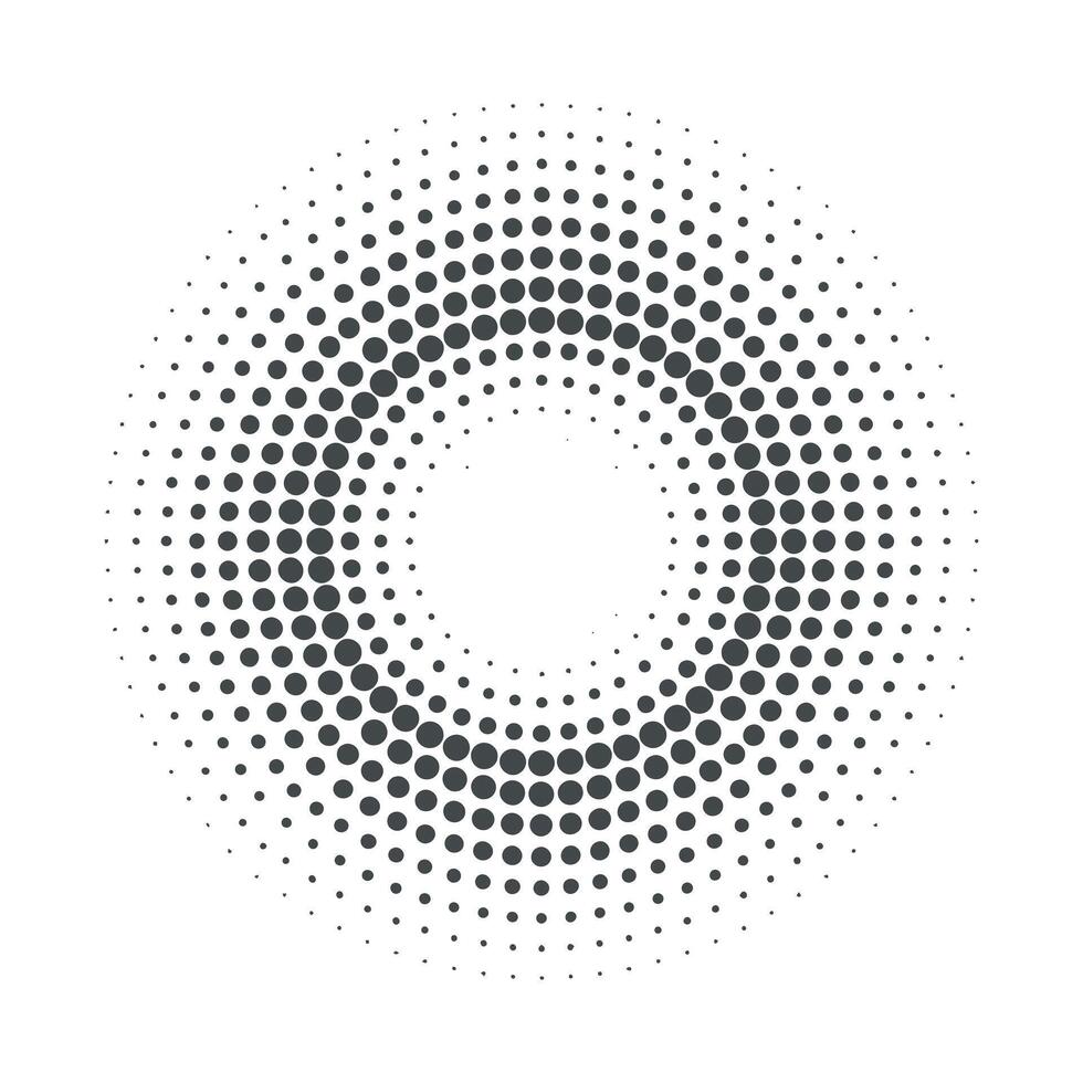 Abstract circular halftone pattern with gradient effect vector