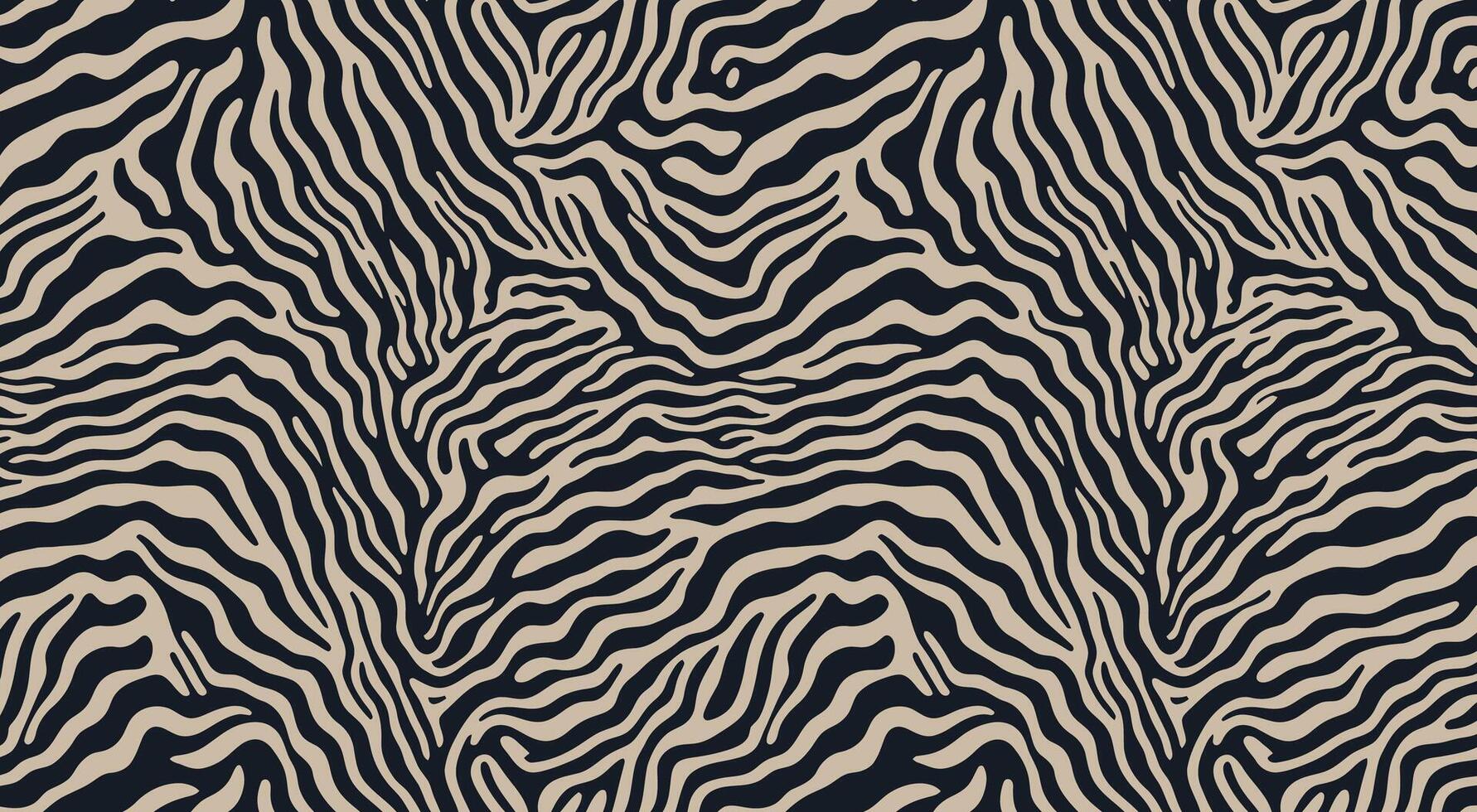 Abstract Zebra Print Pattern in Beige and Black vector