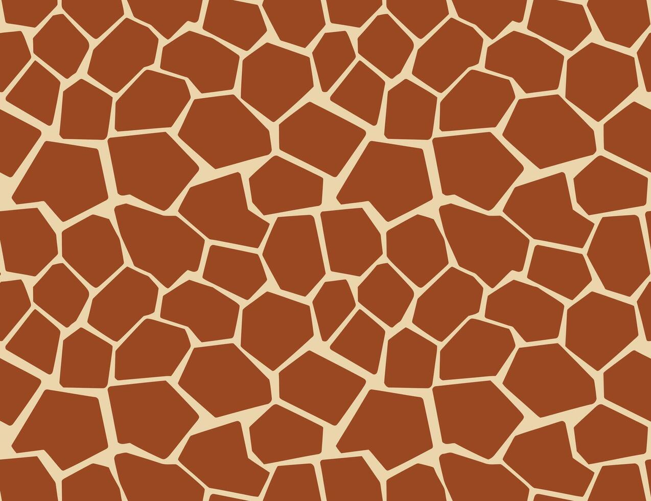Giraffe Skin Pattern Seamless Texture in Terracotta and Cream vector