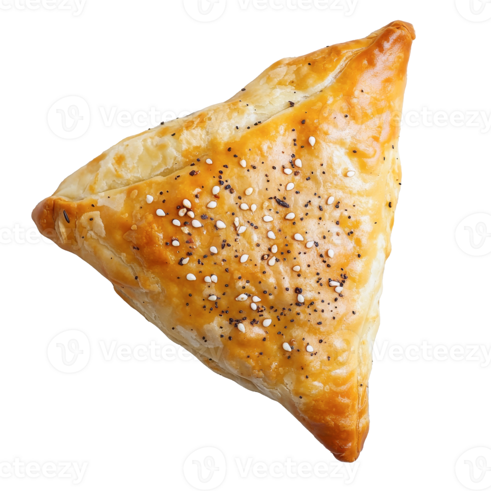 A triangle shaped pastry with a sprinkle of salt png