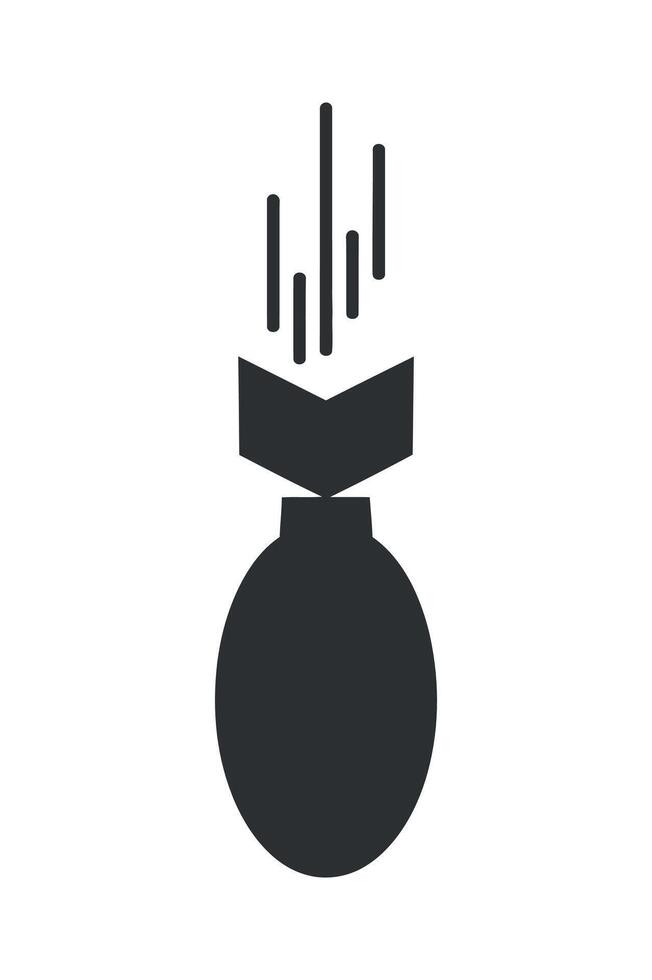 Bomb with Exploding Graph Icon vector