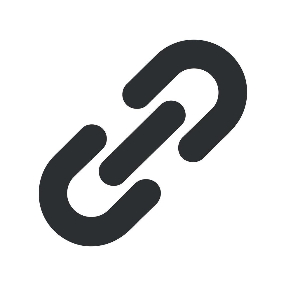 Simple black and white link icon graphic design vector