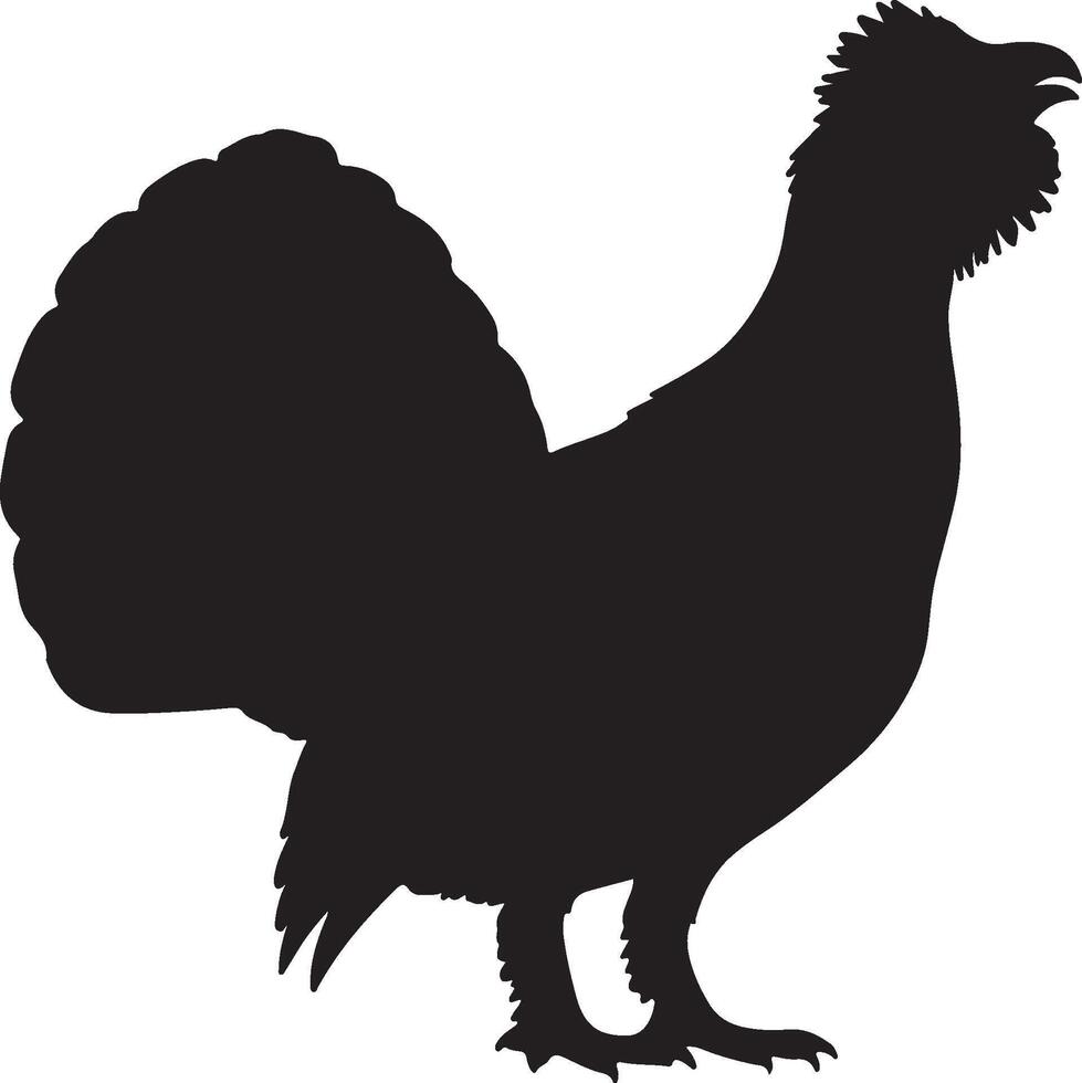 Capercaillie solid black silhouette vector
