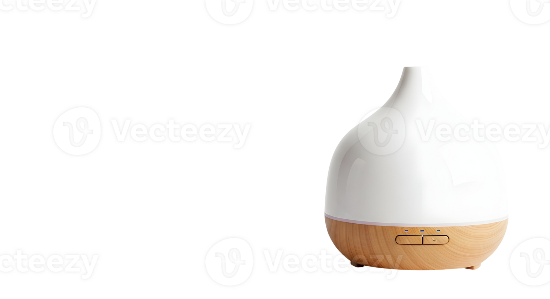 Close up of a white and brown diffuser on a transparent background in a studio shot style png