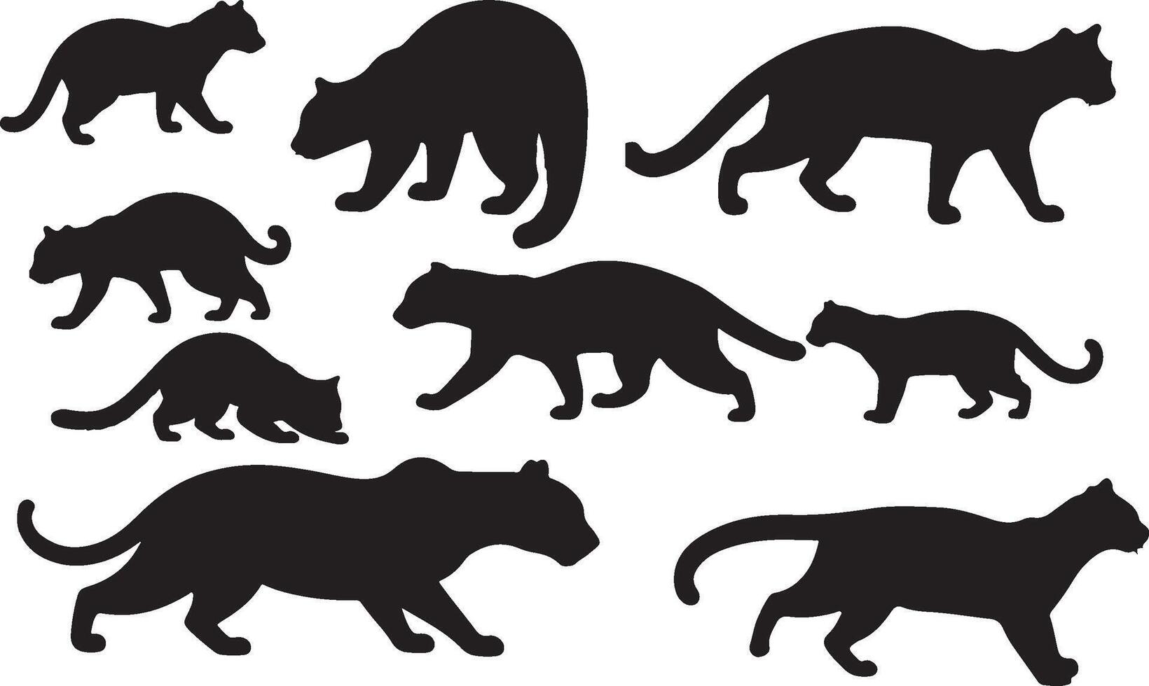 Margay Silhouettes Collection vector