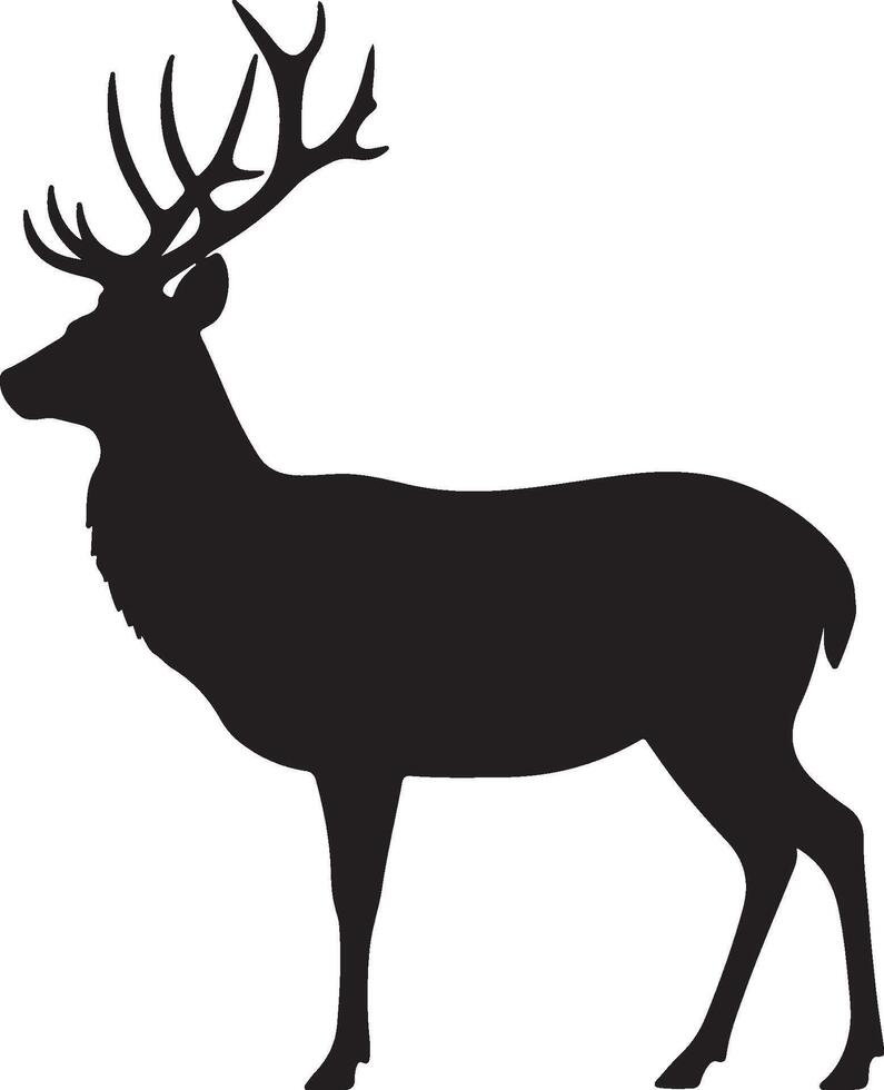 Key Deer solid black silhouette vector