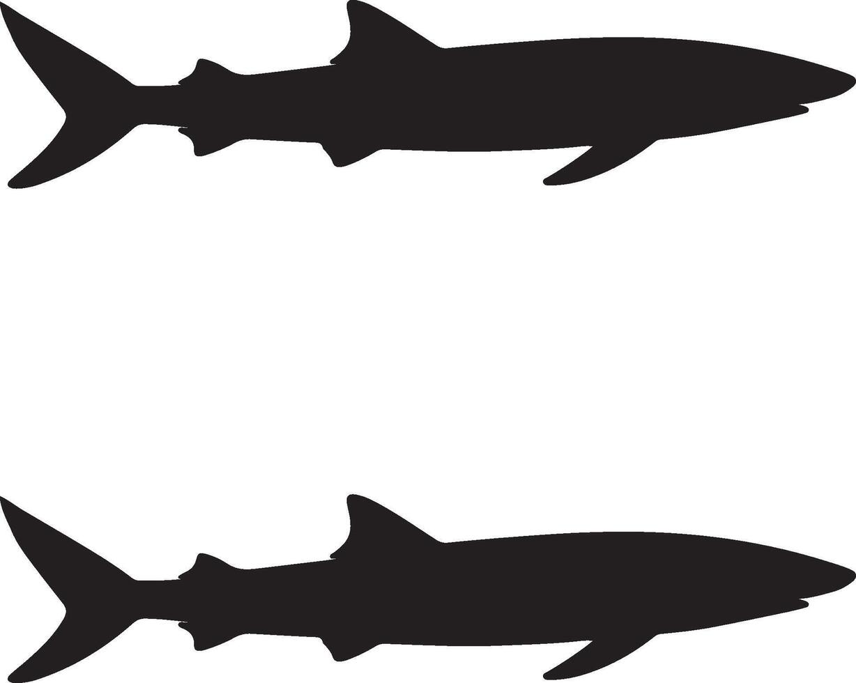 Dogfish solid black silhouette vector