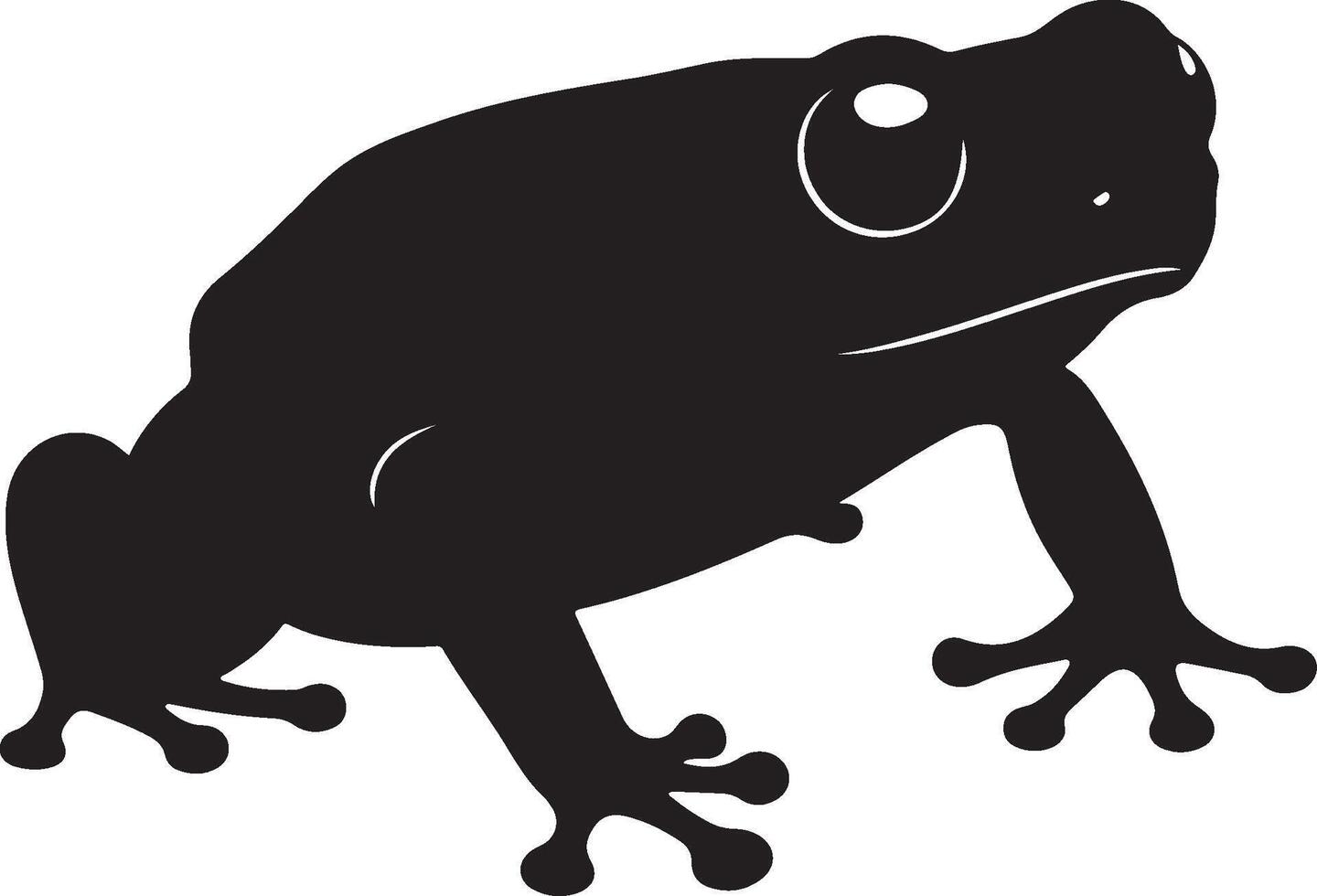 Dart Frog solid black silhouette vector