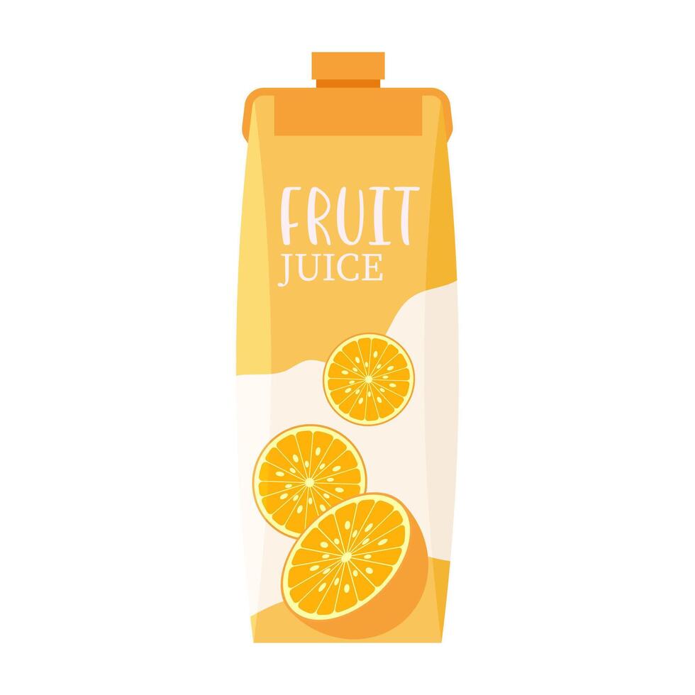 Colorful summer cold drink cartons, and bottles with different fruit flavors. vector
