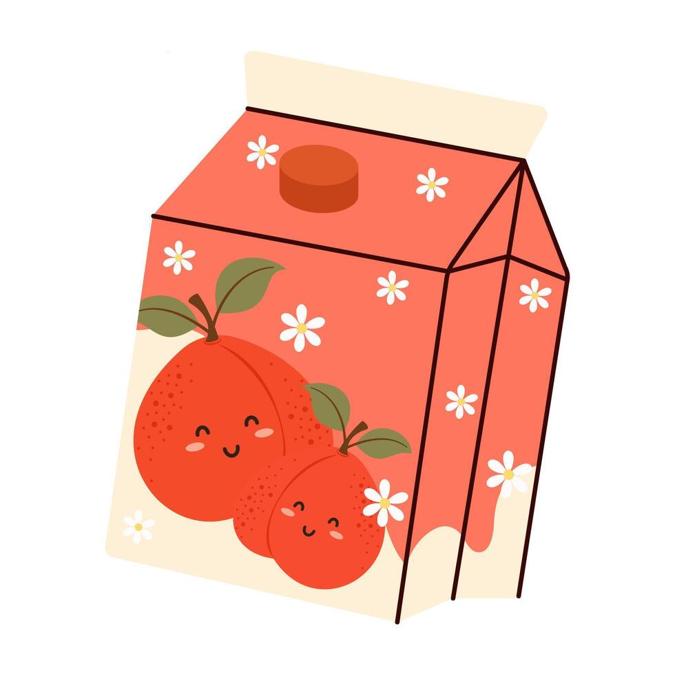 Various juice and bubble tea drinks in glass, bottle, can and carton packaging. Summer cold drink vector