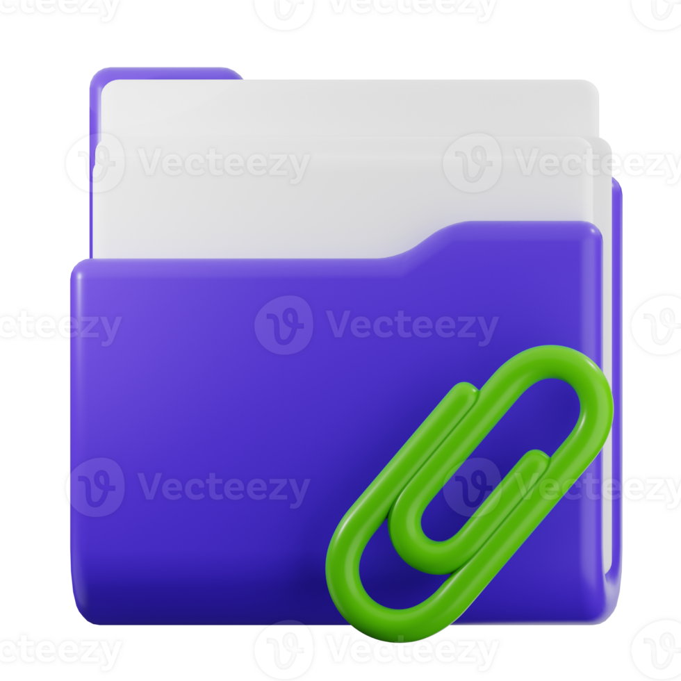 A file folder with a paper clip on it png