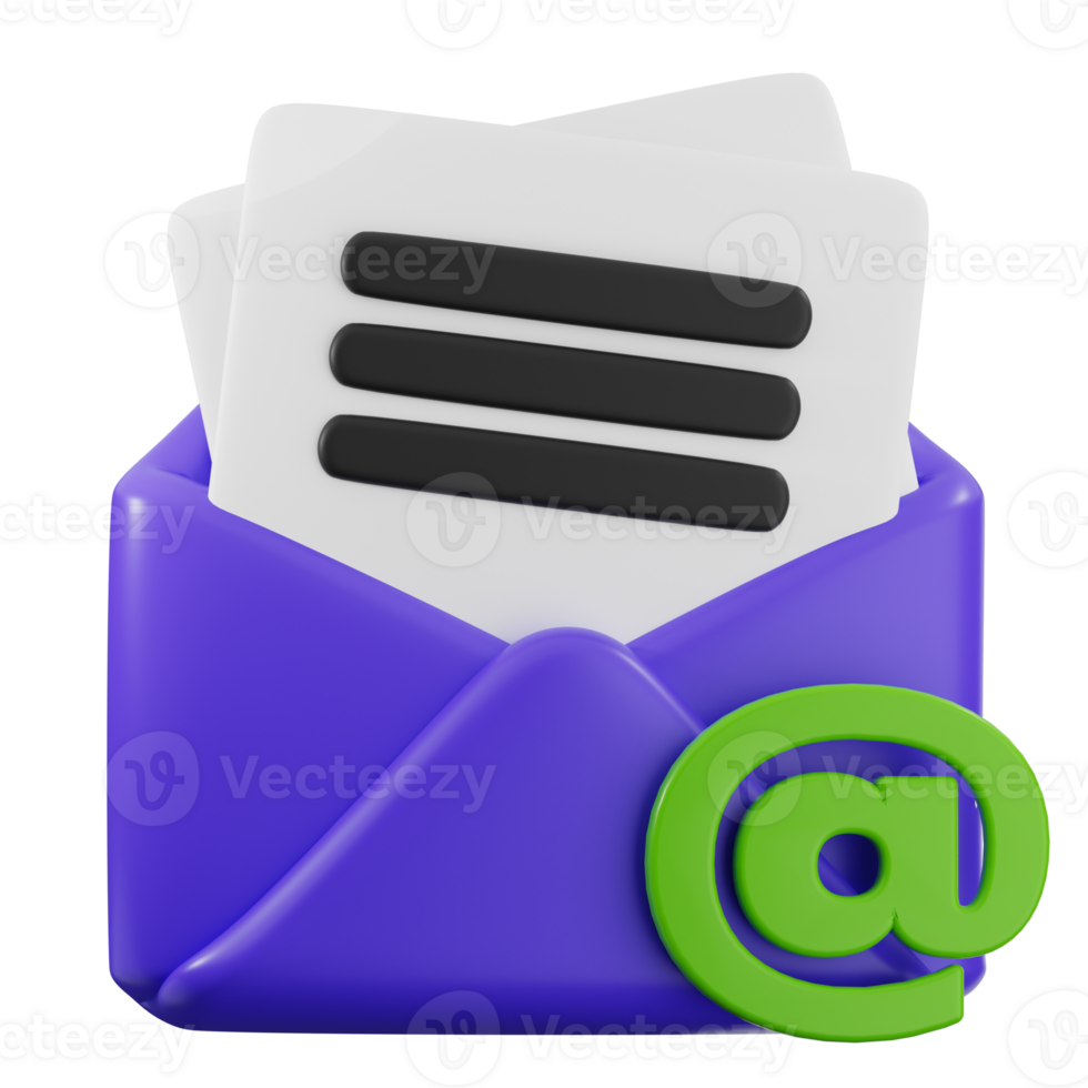 Colorful email icon with messages png
