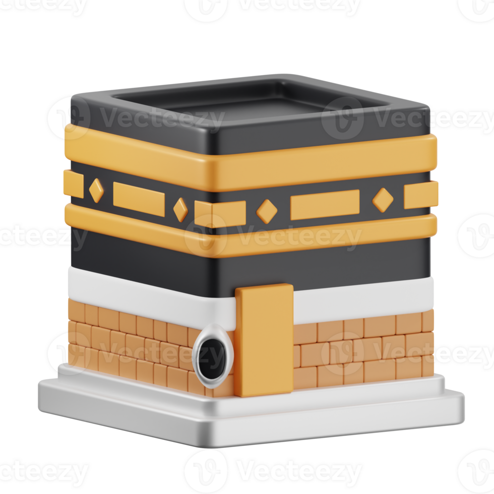3d kaaba representing islamic pilgrimage hajj png