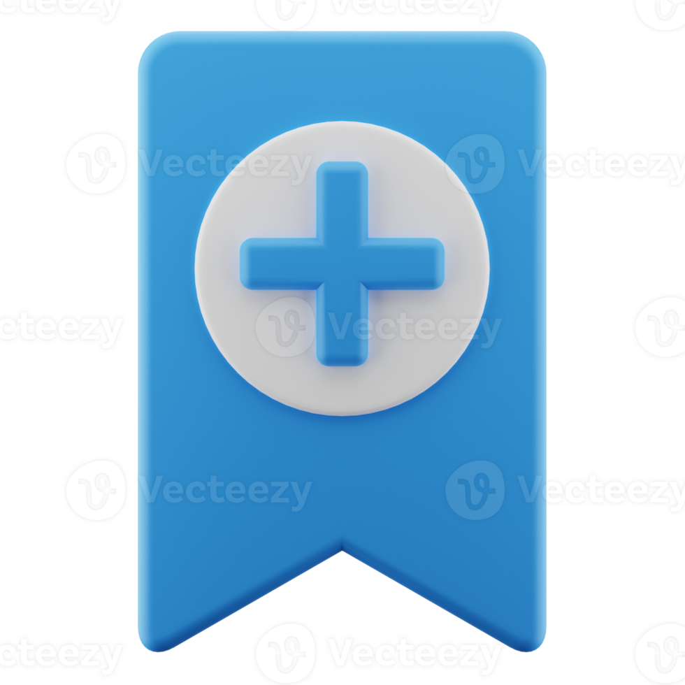Bookmark illustration concept. 3d render icon isolated. png