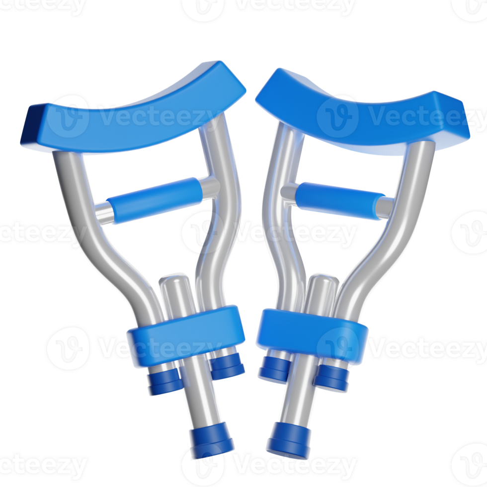 Pair of crutches symbolizing recovery and rehabilitation png
