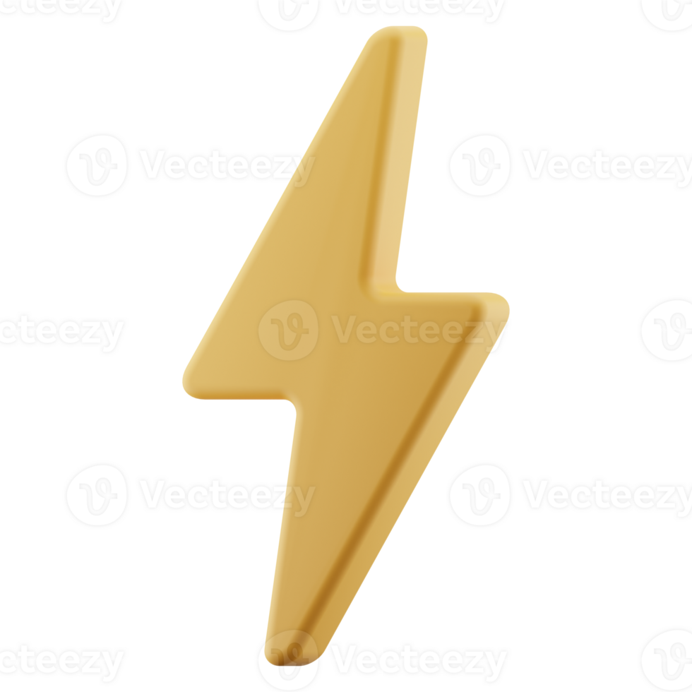 Lightning thunder icon isolated. yellow flash sale illustration. png