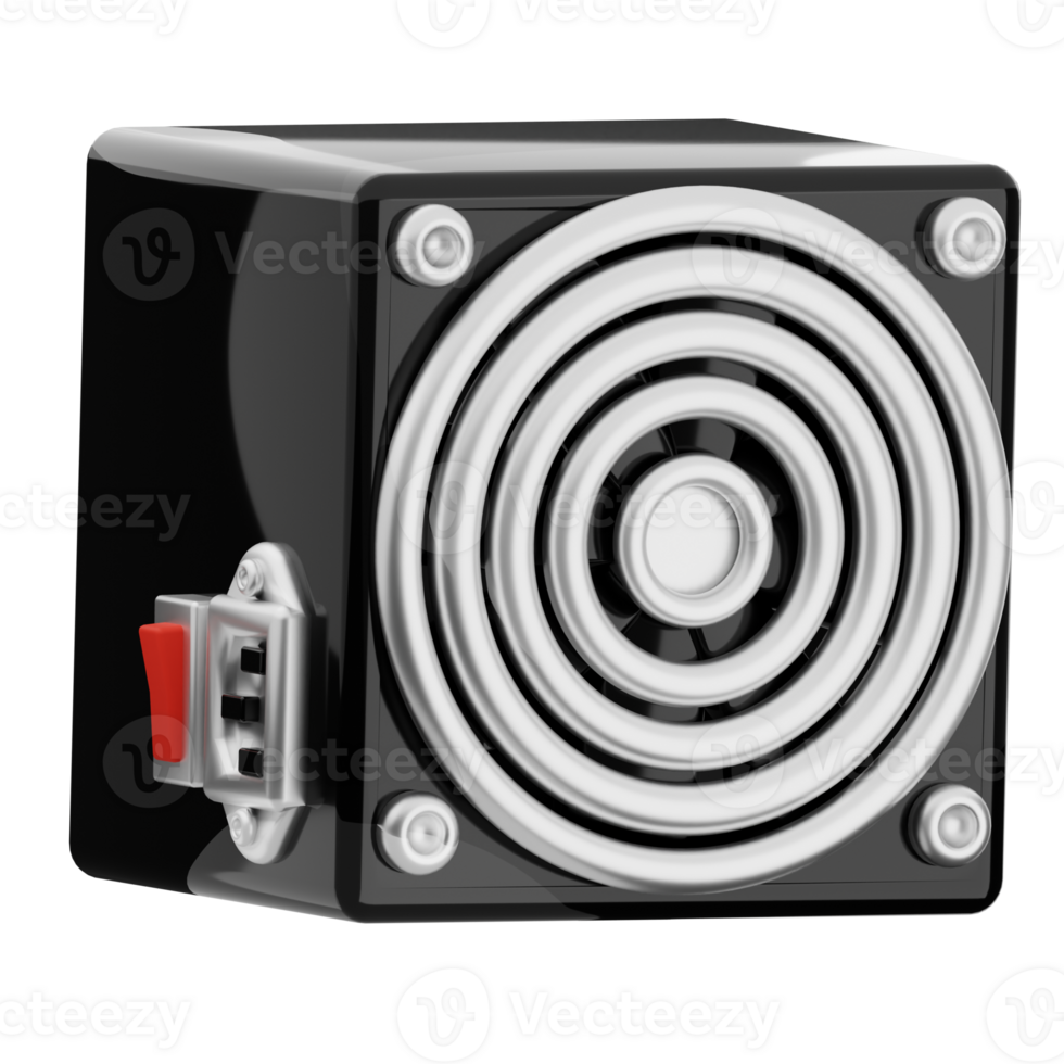 Power supply 3d illustration. computer psu icon. png