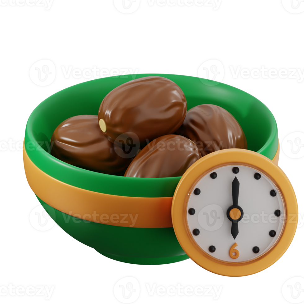 Bowl of chocolate treats with clock png
