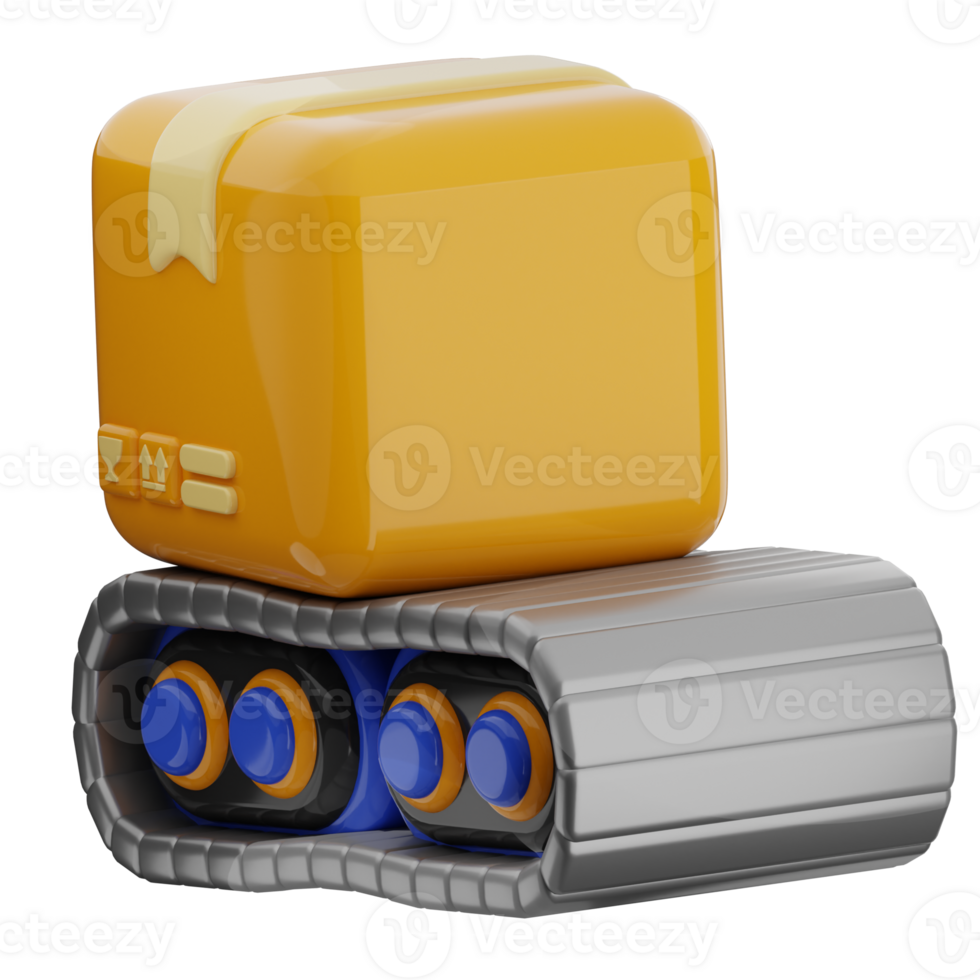 3D conveyor with block model png