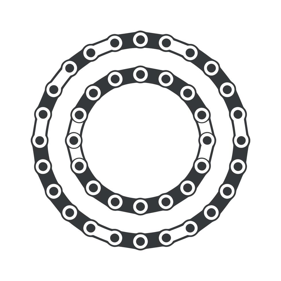 Concentric Bicycle Chain Design Illustration vector