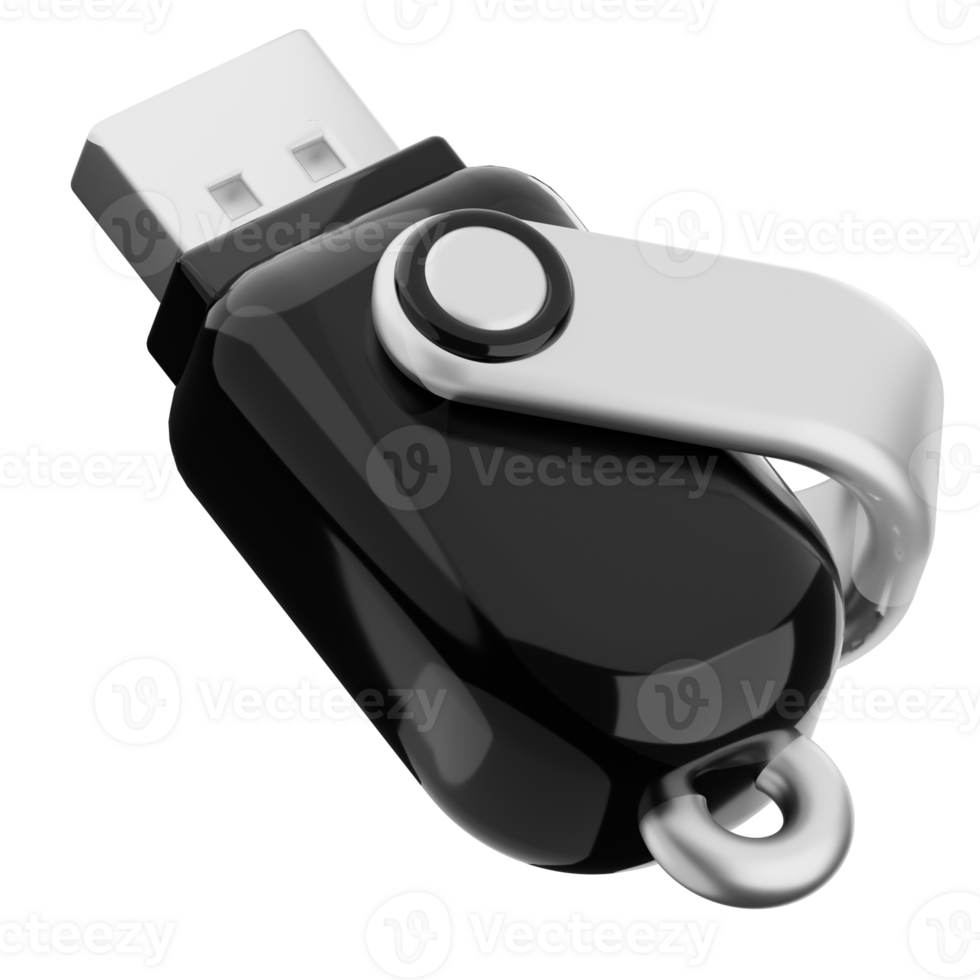 Flash drive 3d illustration. flash disk icon. png