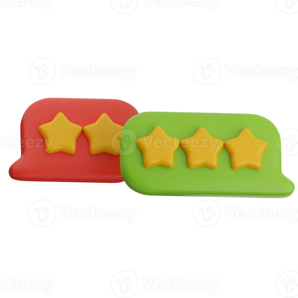 Customer review 3d illustration. user rating icon. png