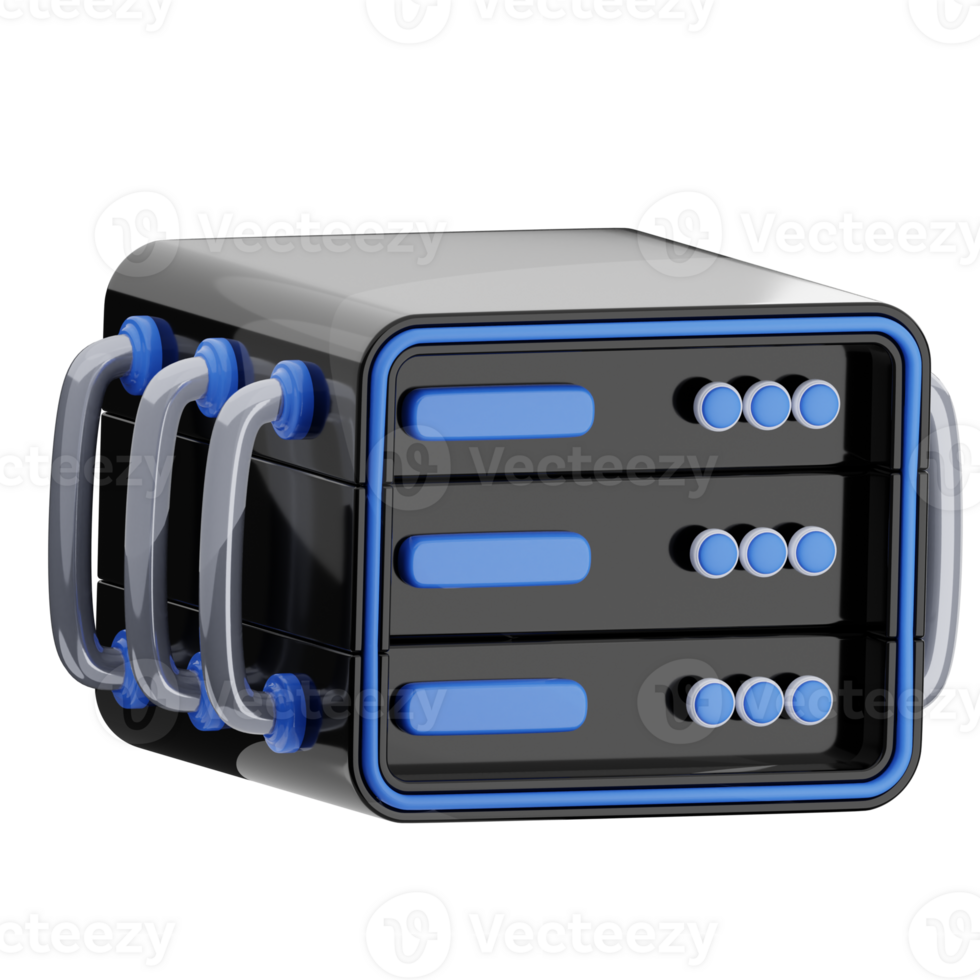 Database server 3d illustration icon. png