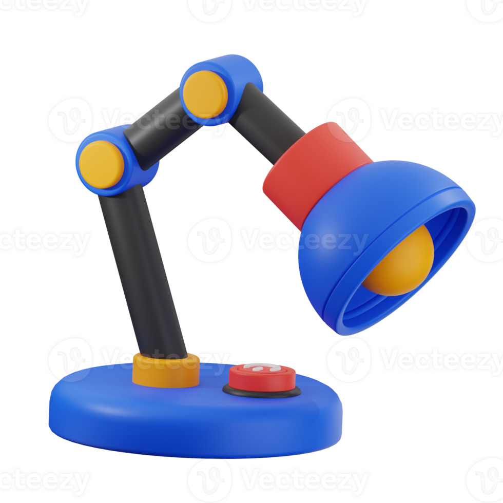 Desk lamp 3d illustration icon. office stationery. png