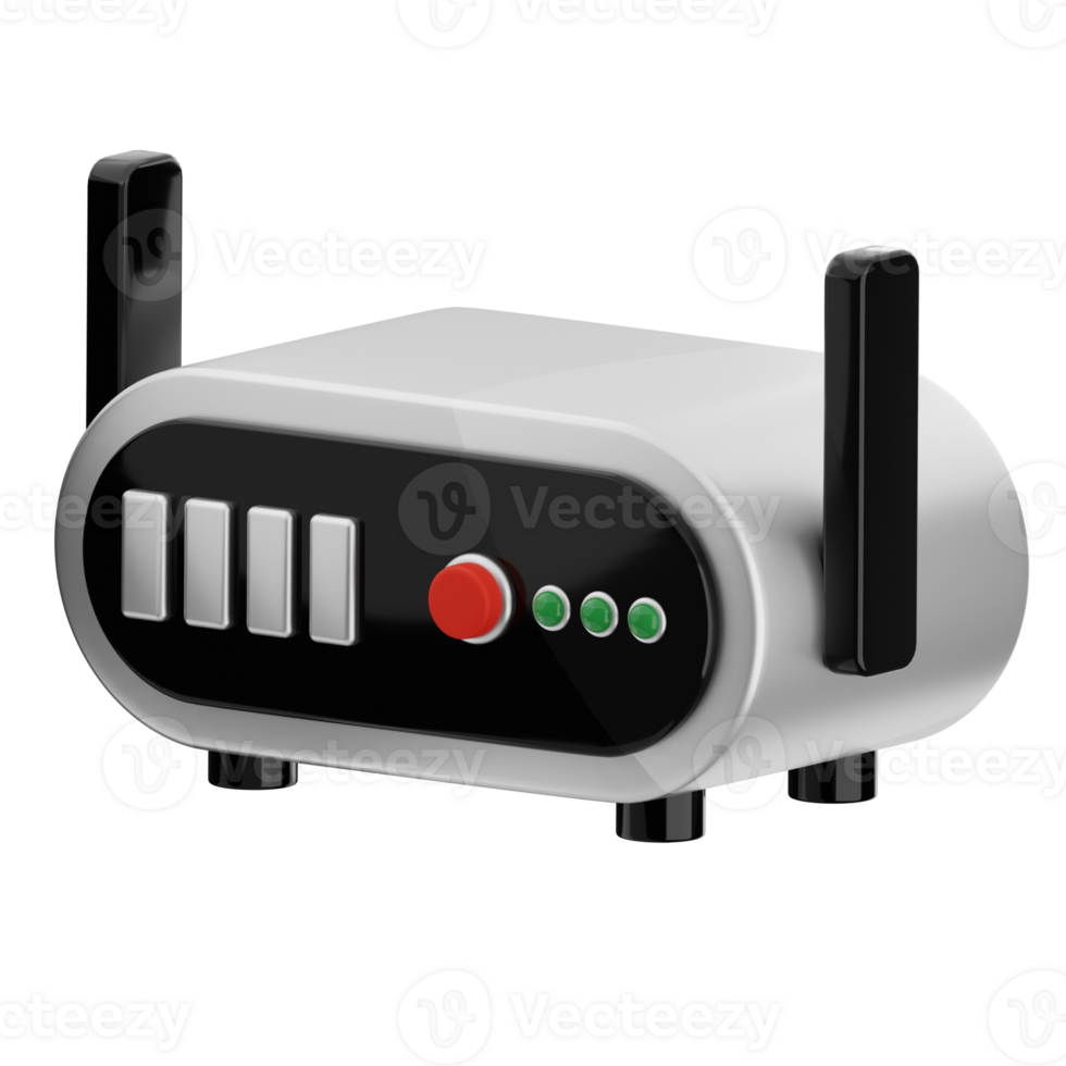 Network router 3d illustration. internet device icon. png