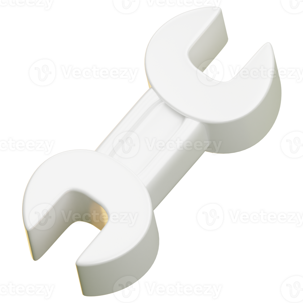 White wrench tool isolated png