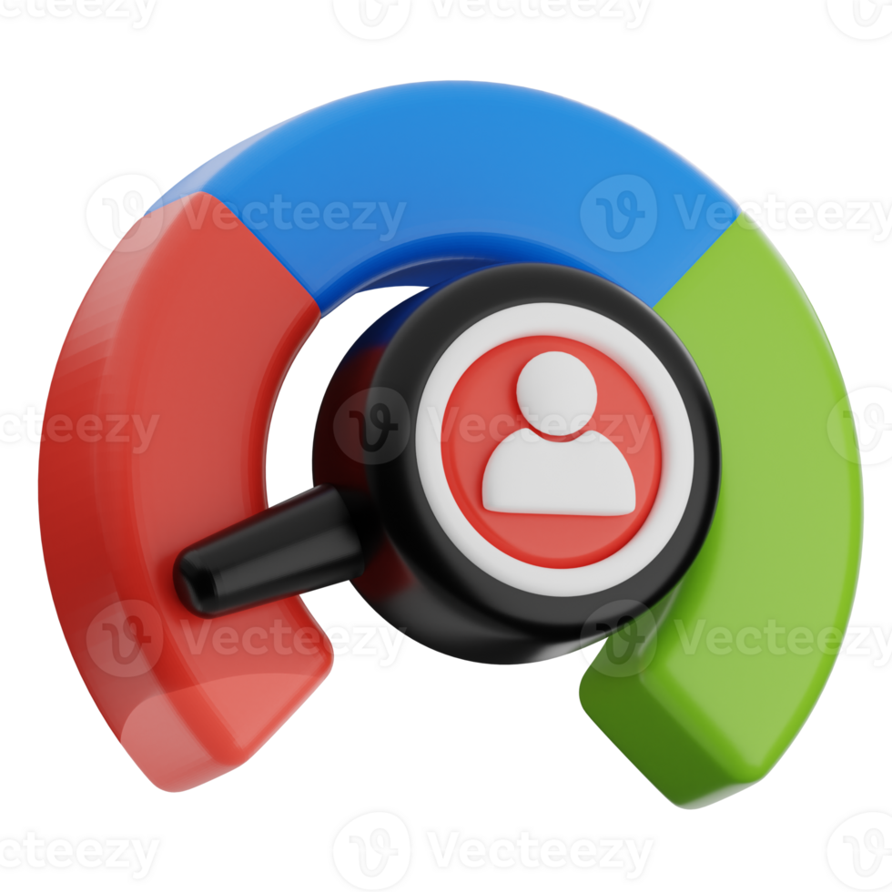Bad performance 3d illustration. negative feedback icon. png