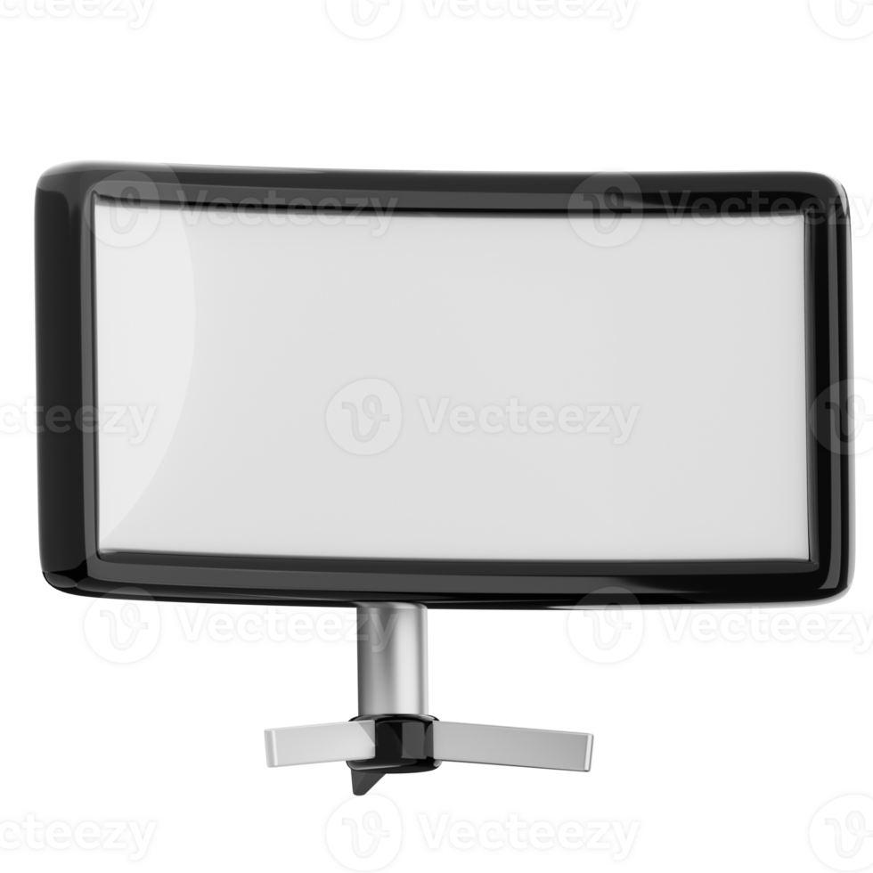 Monitor 3d illustration. computer display icon. png