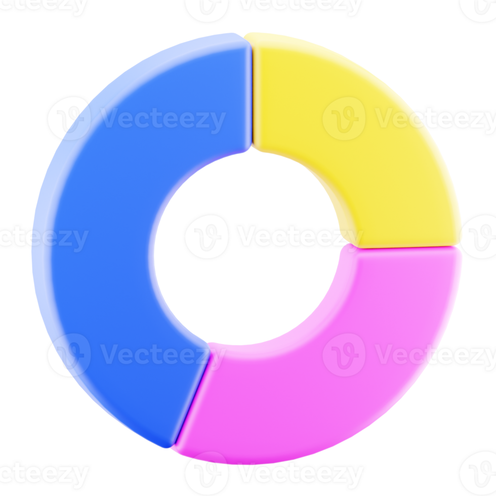 Business chart 3d illustration isolated. business graph icon. png