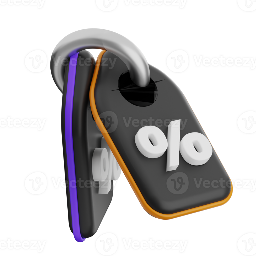 Discount 3d illustration. price tag icon. png