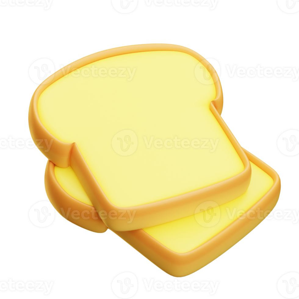 Two slices of toast bread forming a delicious breakfast png